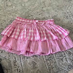 NWT Day + Moon Pink Gingham Skort L